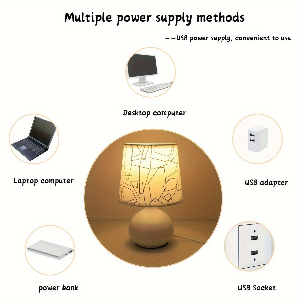 מנורת שולחן USB – חמימה לסלון, חדר שינה ומשרד ביתי