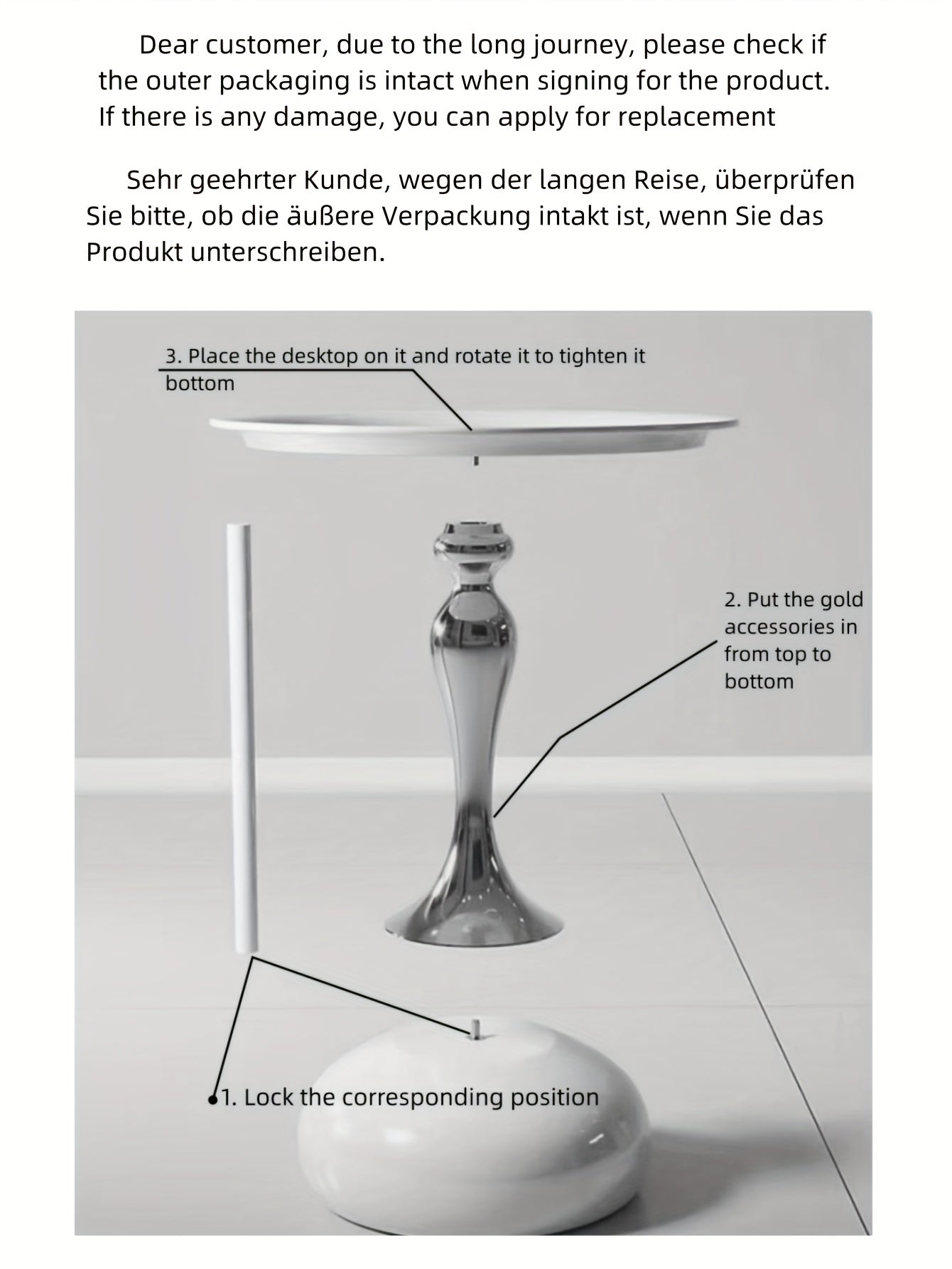 שולחן צד “טיפה” – מתכת עם גימור זהב שמאיר את הסלון
