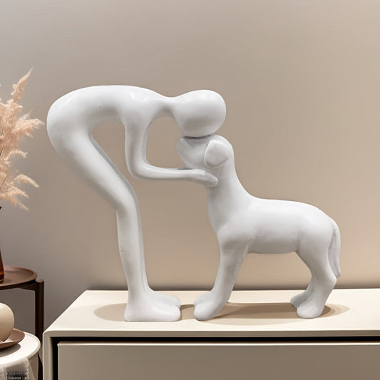 פסל “אדם וכלב” — מחווה קטנה לקשר הכי גדול