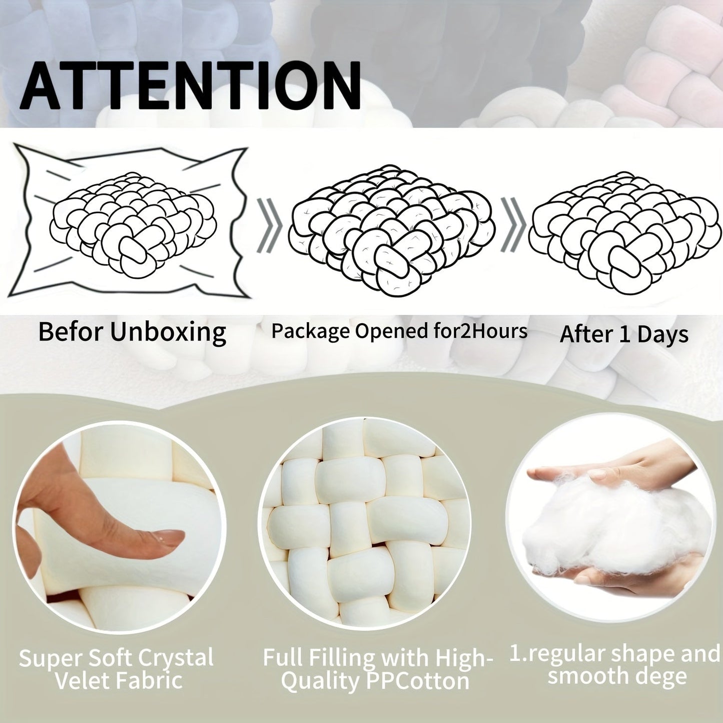 סט 2 כריות קשר — רכות, שמנות וממכרות