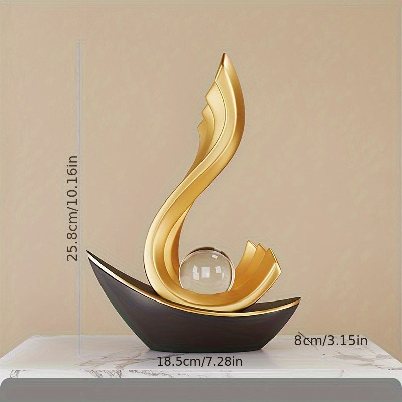 פסל ספינת-זהב מודרני — נגיעה יוקרתית לכל חלל