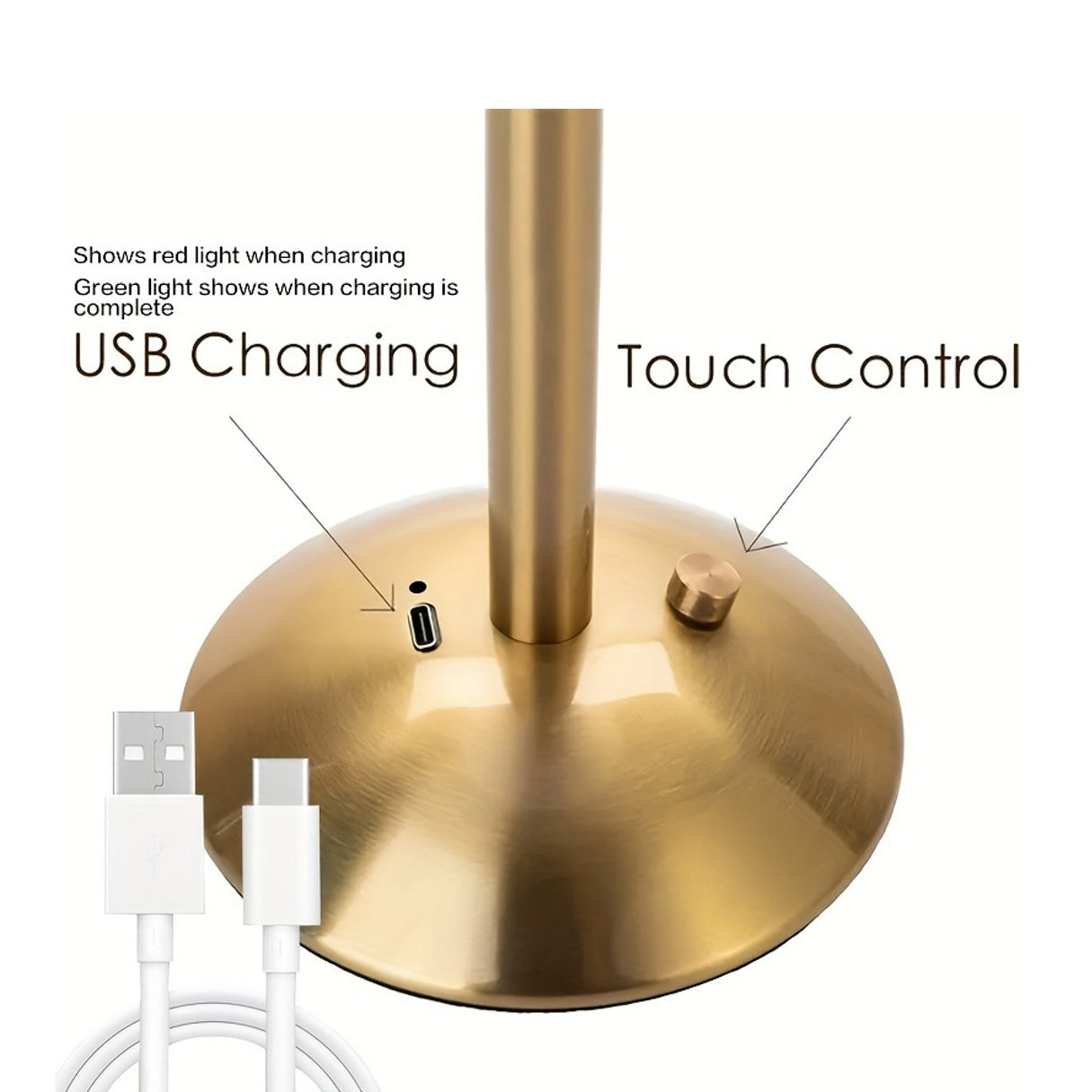 מנורת פליסה נורדית נטענת — נגיעה אחת וכל החדר רגוע