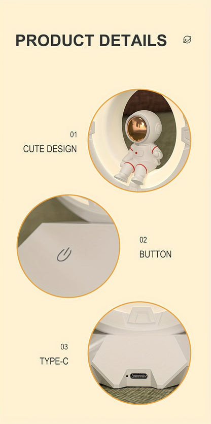 מנורת אסטרונאוט – תאורה נעימה עם שליטה במגע (4 דרגות בהירות)