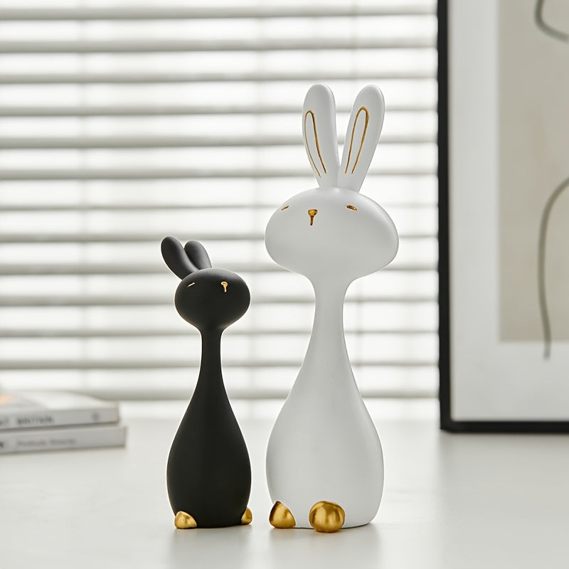 סט ארנבים מעוצבים — שחור ולבן, מינימליסטי ומחמם לב