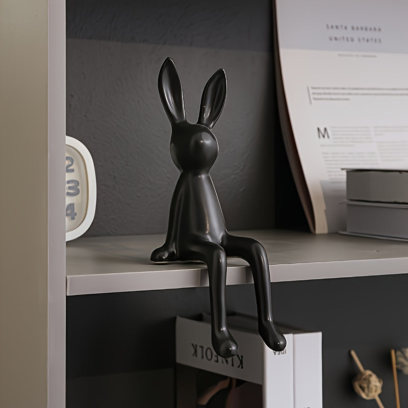 פסלון ארנב יושב – יופי עדין למדף, לשולחן ולמרפסת