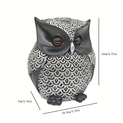 פסל ינשוף בעבודת יציקה – 12 ס״מ של סטייל שמאיר את הבית