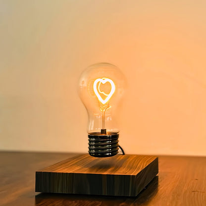 נורת לב מרחפת — מנורת שולחן רומנטית בנגיעה