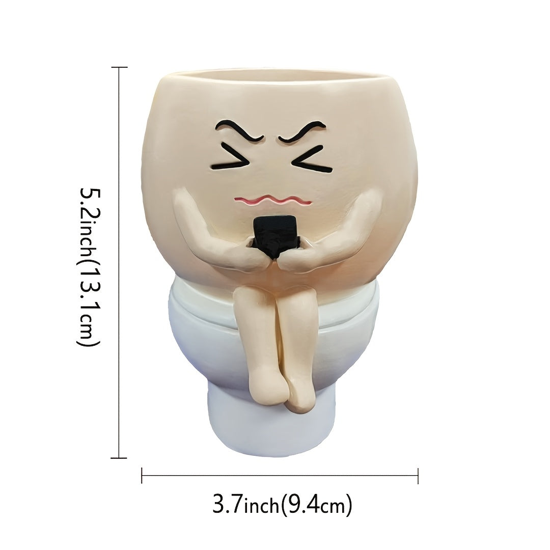 עציץ אסלה מעוצב משרף — מצחיק, שובה לב, ומרים כל פינה בבית