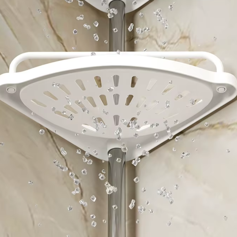 פינת אמבטיה נירוסטה – 4 מדפים בלי קדיחה (Copy)