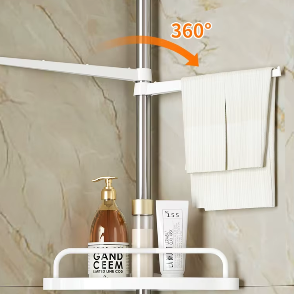 פינת אמבטיה נירוסטה – 4 מדפים בלי קדיחה (Copy)