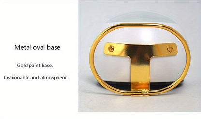 שעון שולחני נורדי שקט – מחוגים זוהרים ובסיס מתכת אלגנטי