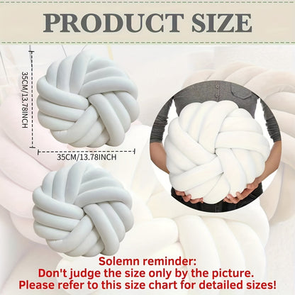 סט 2 כריות קשר מינימליסטיות — פליז רך, כביס, מושלם לסלון ולחדר