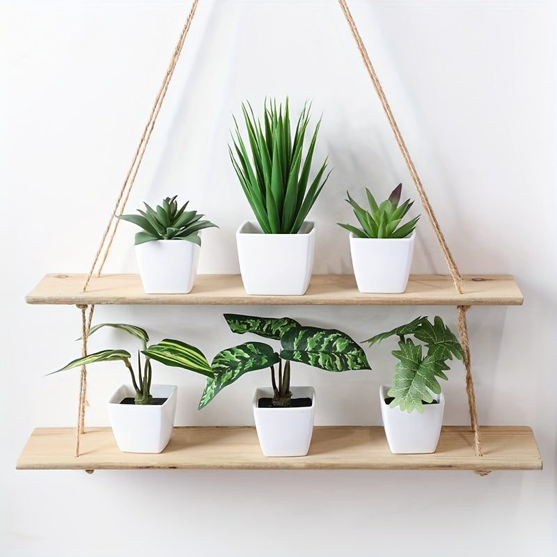 סט נורדי של 6 צמחים מלאכותיים — יופי נקי בלי טיפול