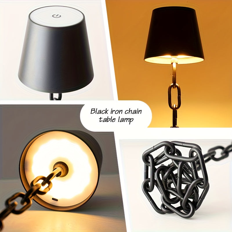 מנורת שרשרת שחורה – טאצ’ אחד לאור בדיוק כמו שאתם אוהבים