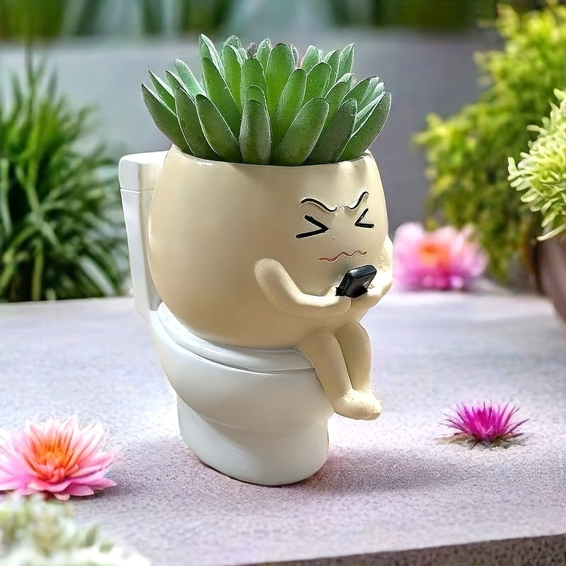 עציץ אסלה מעוצב משרף — מצחיק, שובה לב, ומרים כל פינה בבית