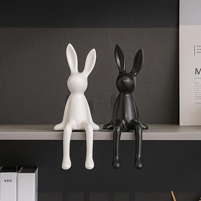 פסלון ארנב יושב – יופי עדין למדף, לשולחן ולמרפסת