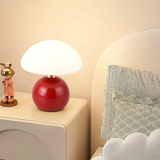 מנורת פטרייה קרמית USB – עמעום במגע