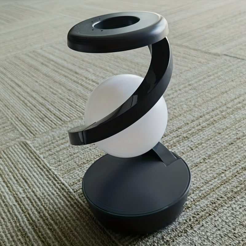 מנורת ספירלה “מרחפת” — כדור אור מסתובב שממלא את החדר בקסם