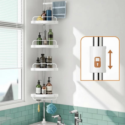 פינת אמבטיה נירוסטה – 4 מדפים בלי קדיחה (Copy)