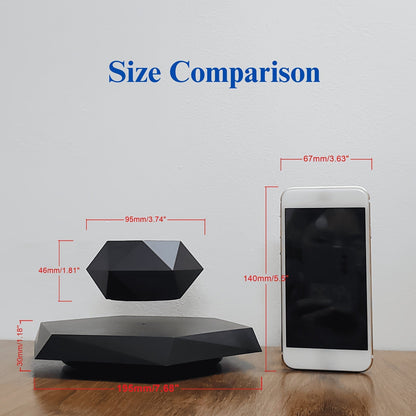 עציץ מרחף שחור — 360° של קסם על השולחן