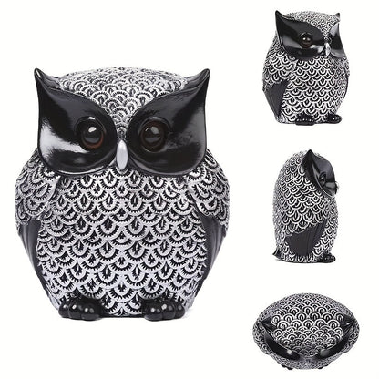 פסל ינשוף בעבודת יציקה – 12 ס״מ של סטייל שמאיר את הבית