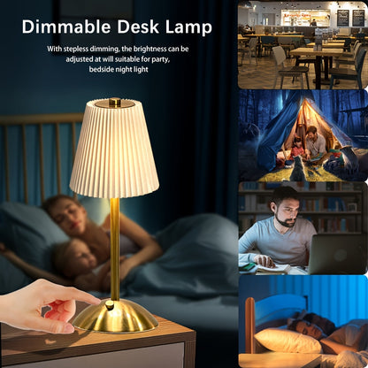 מנורת פליסה נורדית נטענת — נגיעה אחת וכל החדר רגוע