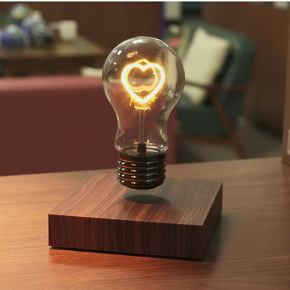 נורת לב מרחפת — מנורת שולחן רומנטית בנגיעה