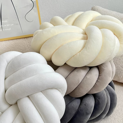 סט 2 כריות קשר מינימליסטיות — פליז רך, כביס, מושלם לסלון ולחדר