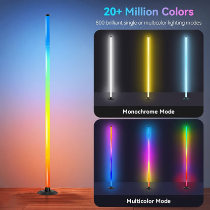 מנורת רצפה חכמה RGB – קיר שצובע את הערב