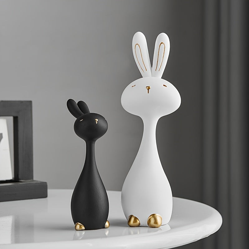 סט ארנבים מעוצבים — שחור ולבן, מינימליסטי ומחמם לב
