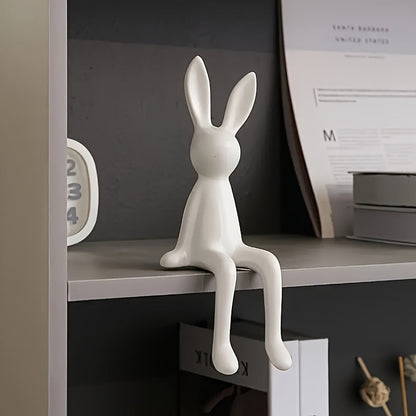 פסלון ארנב יושב – יופי עדין למדף, לשולחן ולמרפסת
